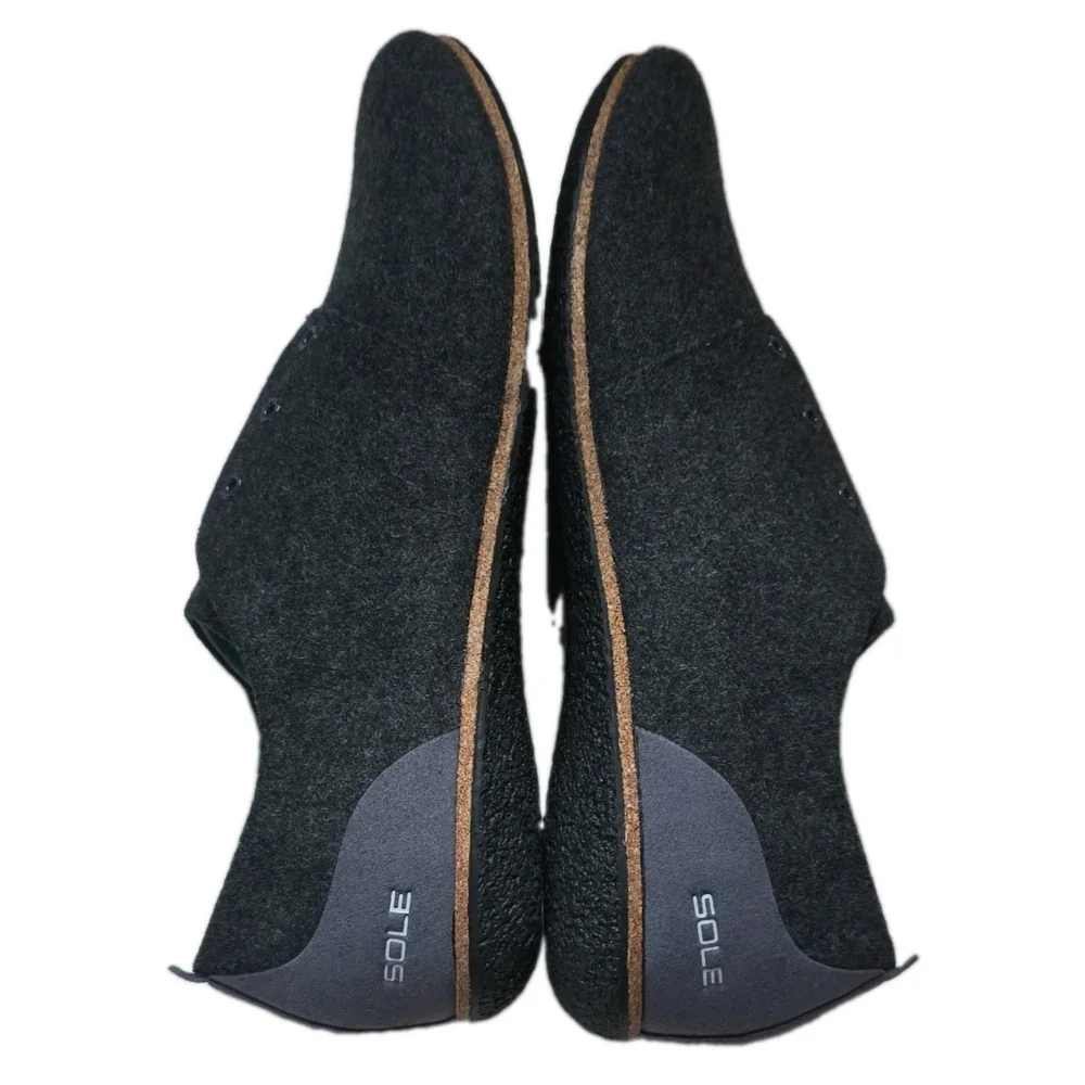 SOLE District by ReCORK Lark Loafers Wms 10/Mens 8.5 Slip On Grey Wool Cork